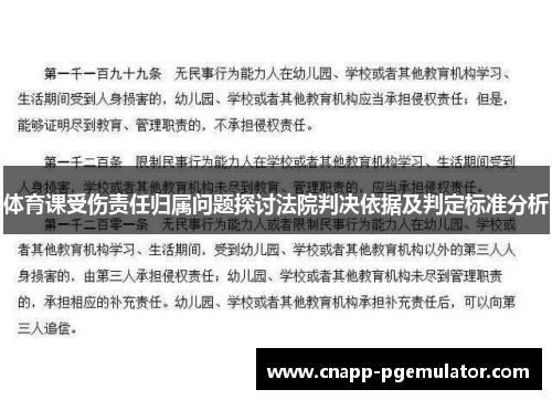 体育课受伤责任归属问题探讨法院判决依据及判定标准分析